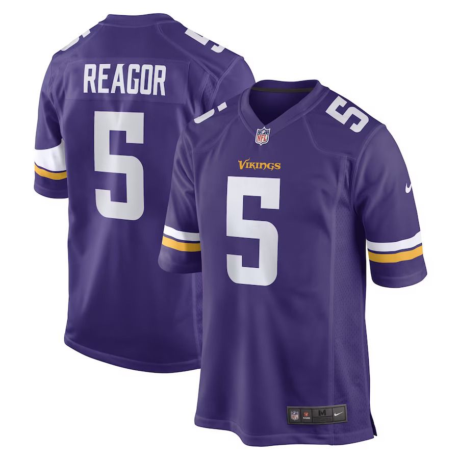 Men Minnesota Vikings #5 Jalen Reagor Nike Purple Game Player NFL Jersey